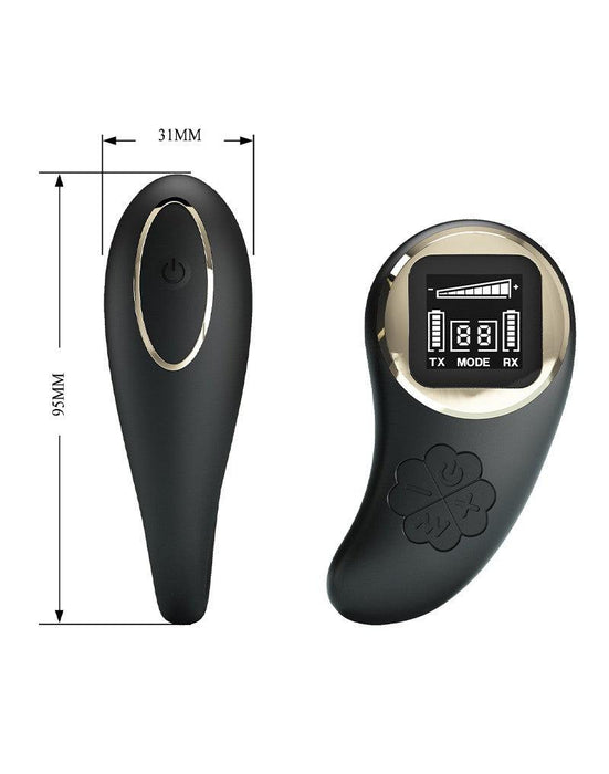 Pretty Love - Nathan - Partner Vibrator - Afstandsbediening met LED Display - Zwart-Laced-up.nl