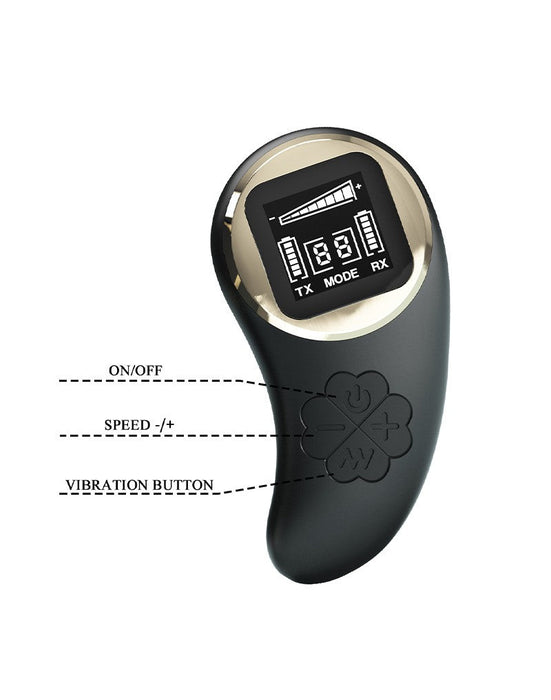 Pretty Love - Nathan - Partner Vibrator - Afstandsbediening met LED Display - Zwart-Laced-up.nl