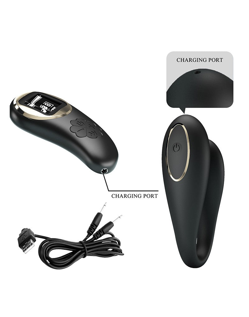 Pretty Love - Nathan - Partner Vibrator - Afstandsbediening met LED Display - Zwart-Laced-up.nl