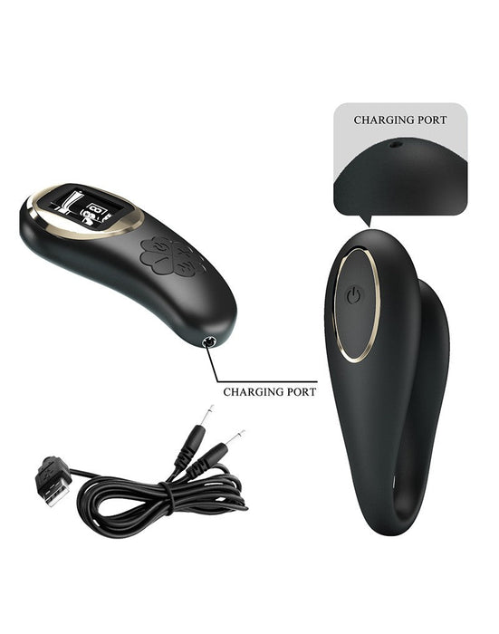 Pretty Love - Nathan - Partner Vibrator - Afstandsbediening met LED Display - Zwart-Laced-up.nl