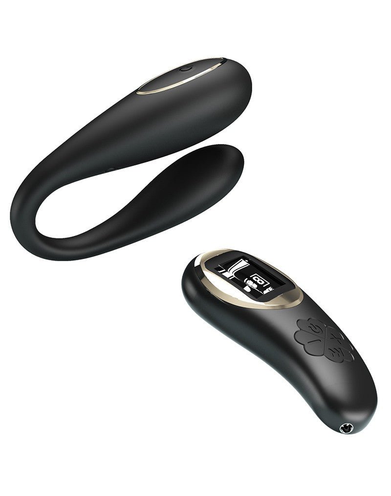 Pretty Love - Nathan - Partner Vibrator - Afstandsbediening met LED Display - Zwart-Laced-up.nl