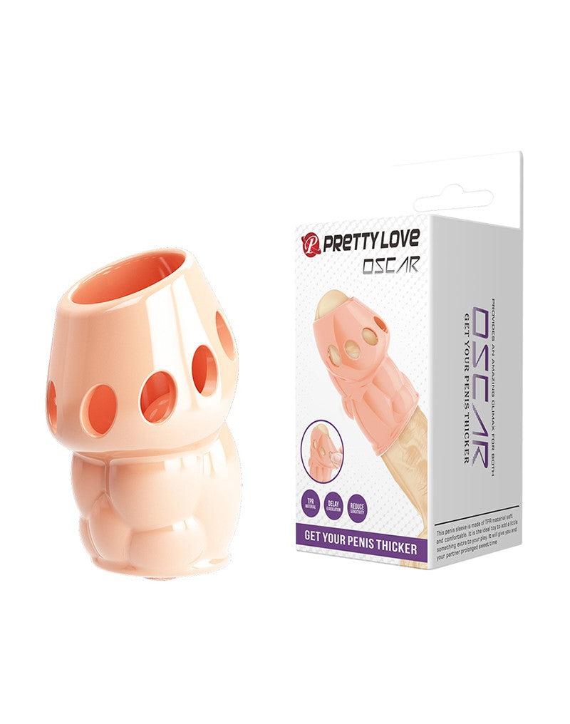 Pretty Love - Oscar - Penis Sleeve - Cock Sleeve Voor Langdurige en Sterkere Erecties - Lichte Huidskleur-Laced-up.nl