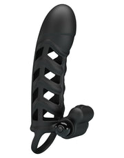 Pretty Love - Penis Sleeve Met Clitoris Stimulator Nr. 2 - Zwart-Laced-up.nl