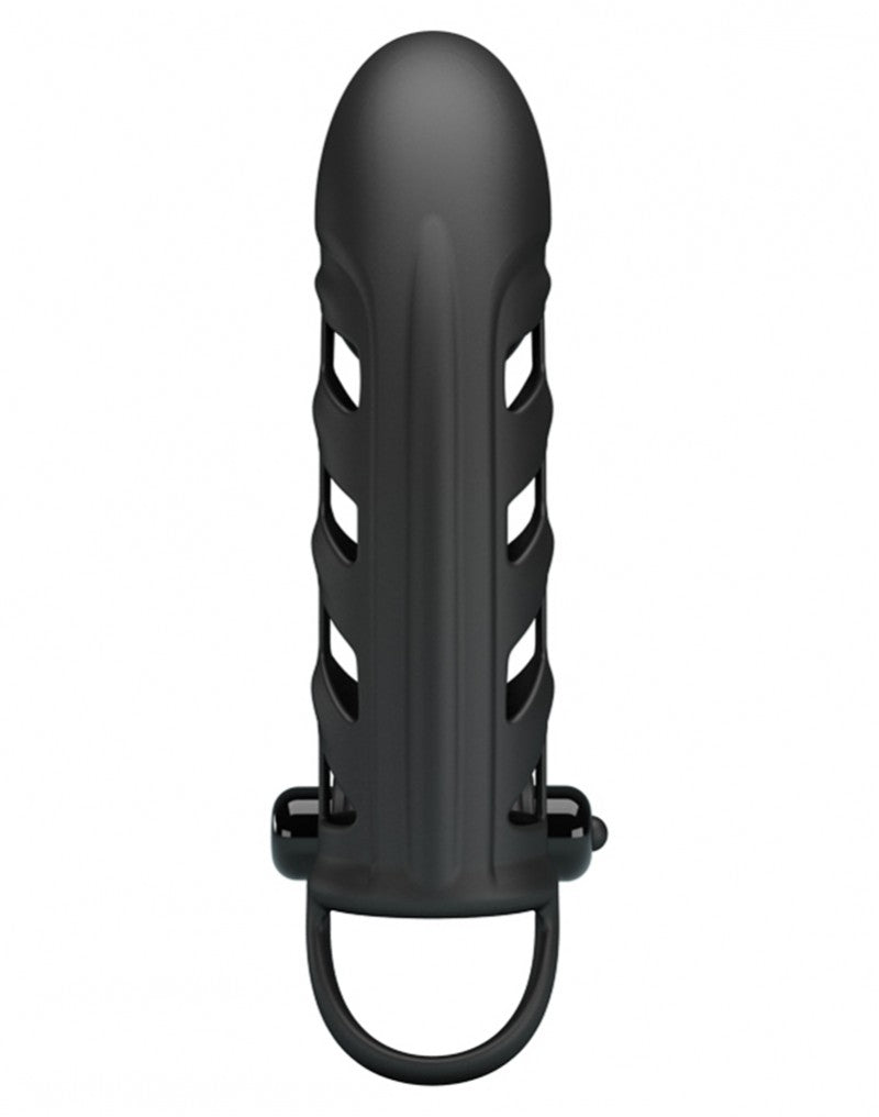 Pretty Love - Penis Sleeve Met Clitoris Stimulator Nr. 2 - Zwart-Erotiekvoordeel.nl
