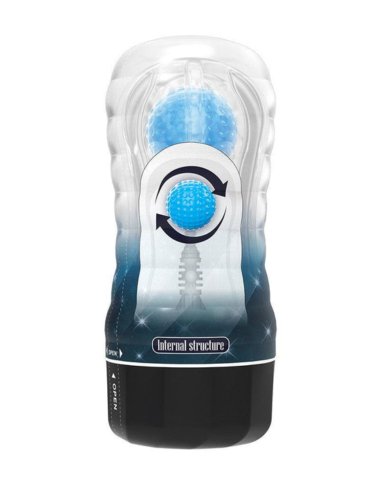 Pretty Love - Planet Blue - Masturbator Cup - Met Rollende Bal Voor Extra Sensaties - Blauw-Laced-up.nl