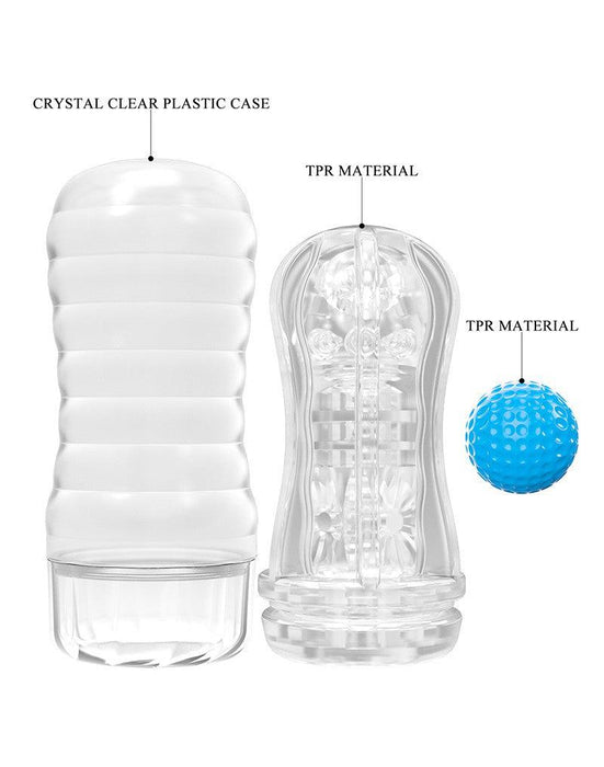 Pretty Love - Planet Blue - Masturbator Cup - Met Rollende Bal Voor Extra Sensaties - Blauw-Laced-up.nl