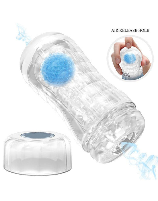 Pretty Love - Planet Blue - Masturbator Cup - Met Rollende Bal Voor Extra Sensaties - Blauw-Laced-up.nl