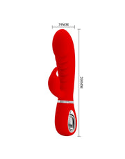 Pretty Love - Prescott - Rabbit Vibrator - Dubbele Motor - Rood-Laced-up.nl