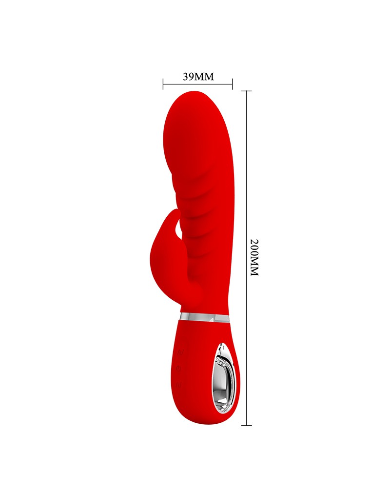 Pretty Love - Prescott - Rabbit Vibrator - Dubbele Motor - Rood-Laced-up.nl
