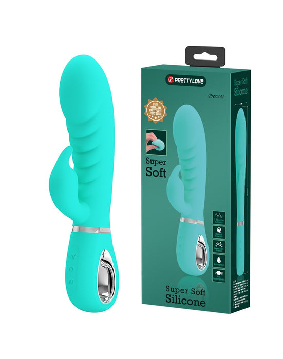 Pretty Love - Prescott - Rabbit Vibrator - Dubbele Motor - Turquoise-Laced-up.nl