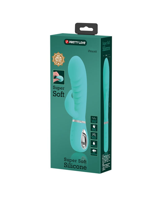 Pretty Love - Prescott - Rabbit Vibrator - Dubbele Motor - Turquoise-Laced-up.nl