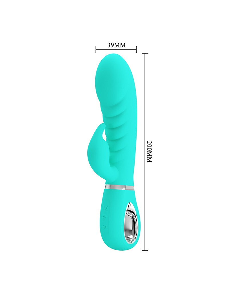 Pretty Love - Prescott - Rabbit Vibrator - Dubbele Motor - Turquoise-Laced-up.nl