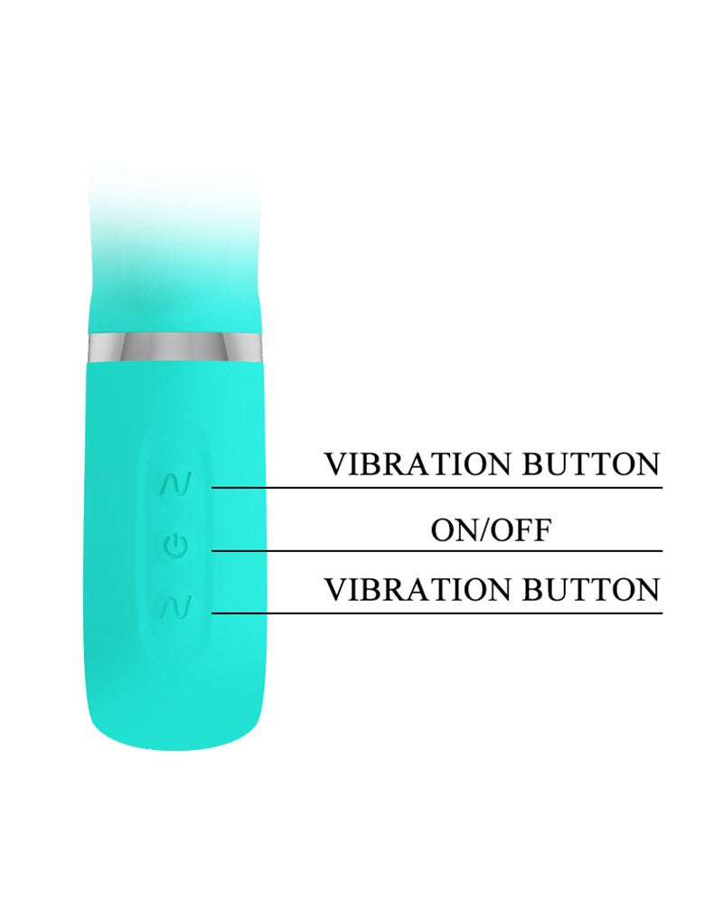 Pretty Love - Prescott - Rabbit Vibrator - Dubbele Motor - Turquoise-Laced-up.nl