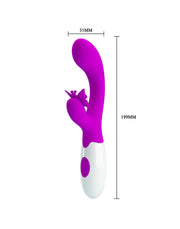 Pretty Love - Butterfly Kiss - Rabbit Vibrator - Tarzan Vibrator - Roze-Laced-up.nl
