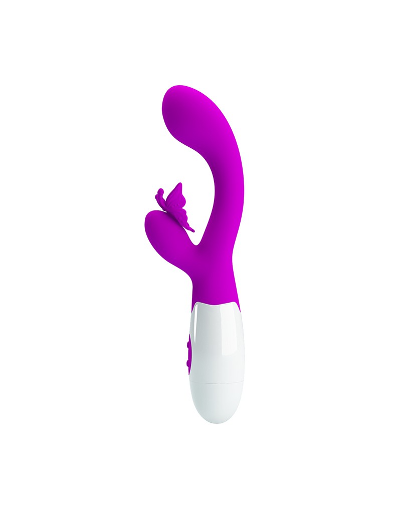 Pretty Love - Butterfly Kiss - Rabbit Vibrator - Tarzan Vibrator - Roze-Laced-up.nl