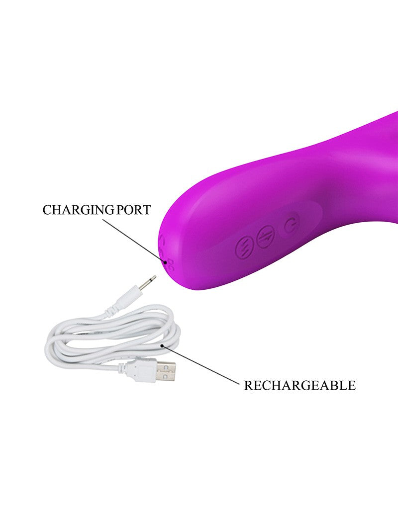 Pretty Love - Reese - Stotende Rabbit Vibrator - Roze-Laced-up.nl