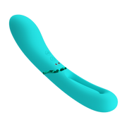 Pretty Love - Romance Lexie - Vibrator met Wiebelend Tongetje - Turquoise-Erotiekvoordeel.nl