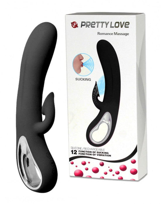 Pretty Love - Romance - Zuigende Clitoris Vibrator - Zwart-Laced-up.nl