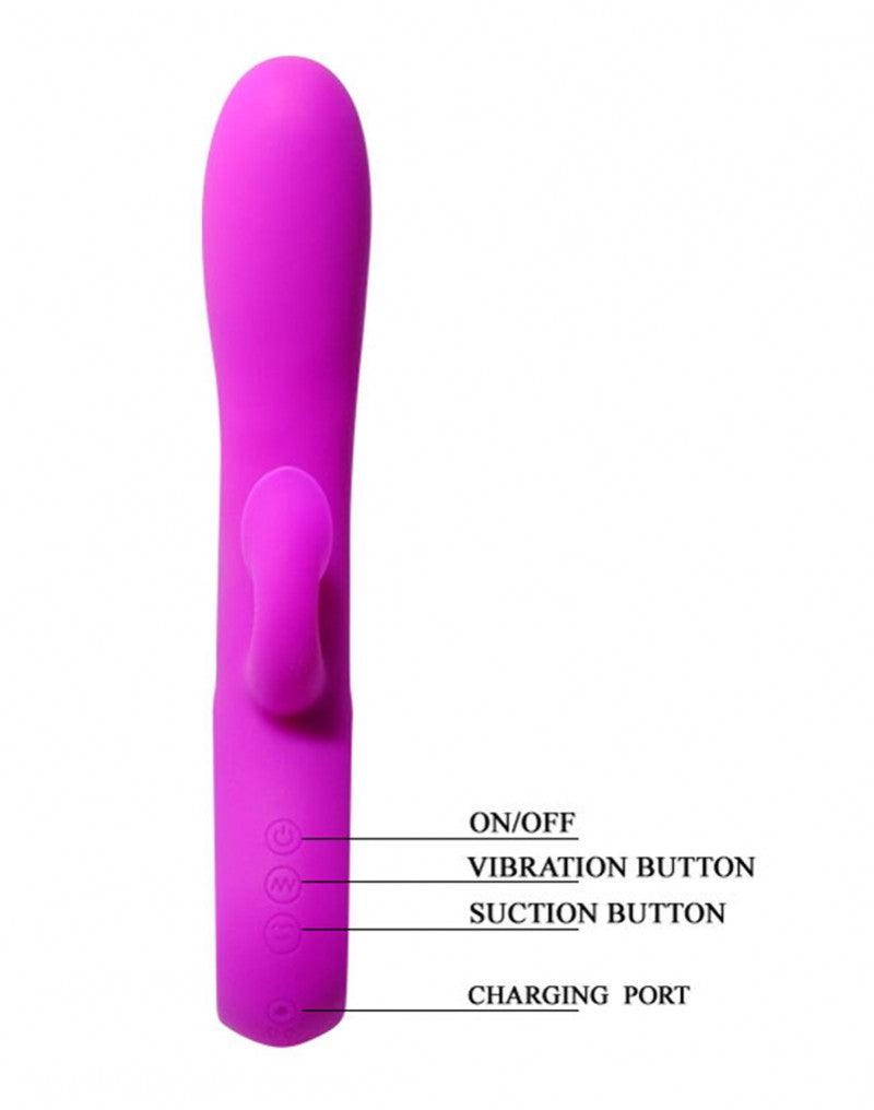 Pretty Love - Romance - Zuigende Clitoris Vibrator - Roze-Laced-up.nl