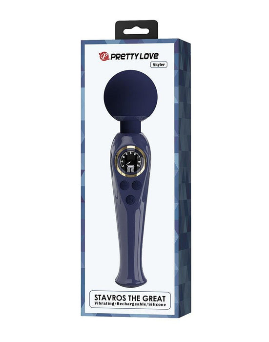 Pretty Love - Skyler - Wand Vibrator - Met LCD Display - Donkerblauw-Laced-up.nl