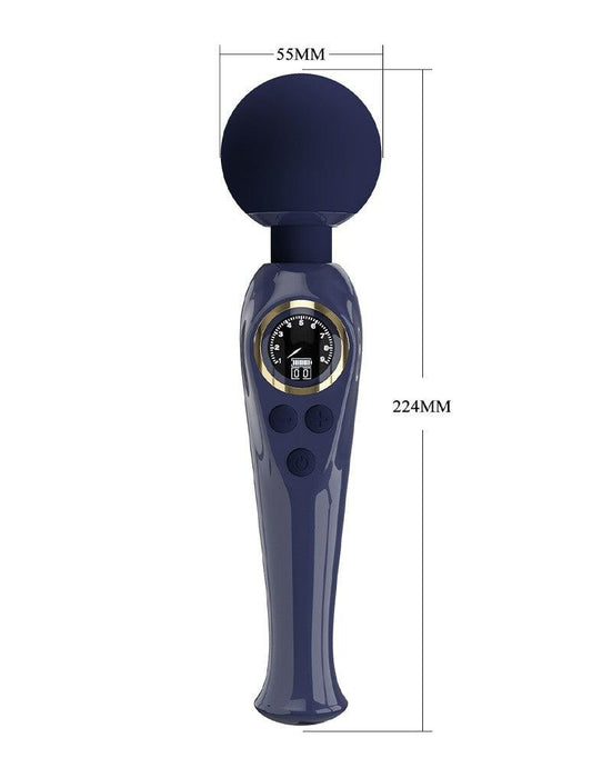 Pretty Love - Skyler - Wand Vibrator - Met LCD Display - Donkerblauw-Laced-up.nl
