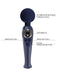 Pretty Love - Skyler - Wand Vibrator - Met LCD Display - Donkerblauw-Laced-up.nl