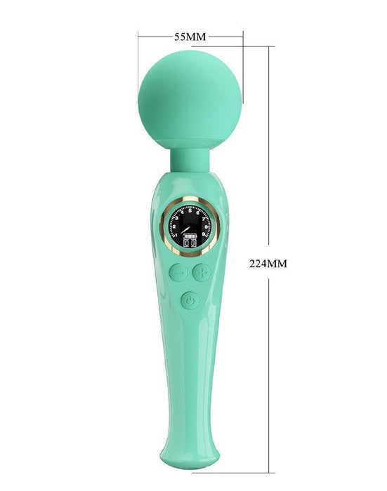 Pretty Love - Skyler - Wand Vibrator - Met LCD Display - Turquoise-Laced-up.nl