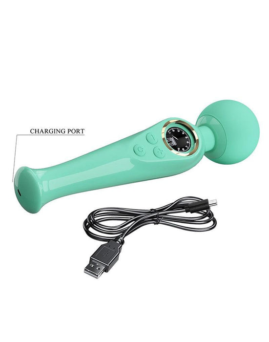 Pretty Love - Skyler - Wand Vibrator - Met LCD Display - Turquoise-Laced-up.nl