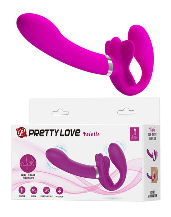 Pretty Love - Valerie - Strapless Strap-on Voorbindvibrator - Roze-Laced-up.nl