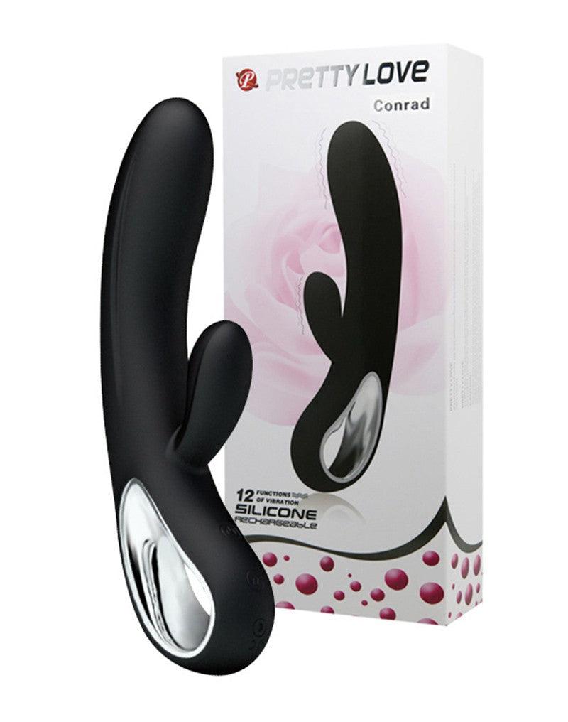 Pretty Love - Elmer - Rabbit Vibrator - Zwart-Laced-up.nl