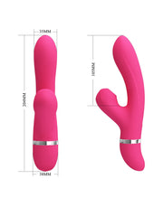 Pretty Love - Willow - Rabbit Vibrator Met ZuigFunctie - Roze-Laced-up.nl