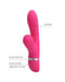 Pretty Love - Willow - Rabbit Vibrator Met ZuigFunctie - Roze-Laced-up.nl