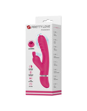 Pretty Love - Phoenix - Rabbit Vibrator Met Luchtdruk Stimulatie - Roze-Laced-up.nl