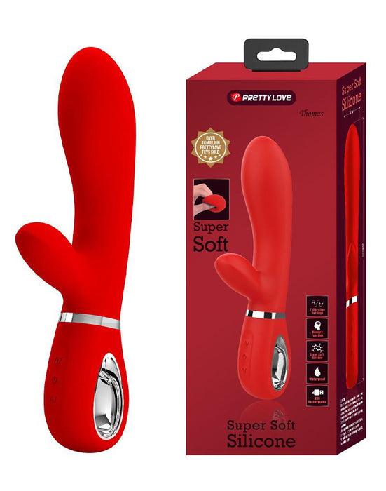 Pretty Love - Thomas - Rabbit Vibrator - Rood-Laced-up.nl