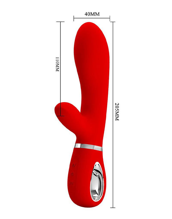 Pretty Love - Thomas - Rabbit Vibrator - Rood-Laced-up.nl