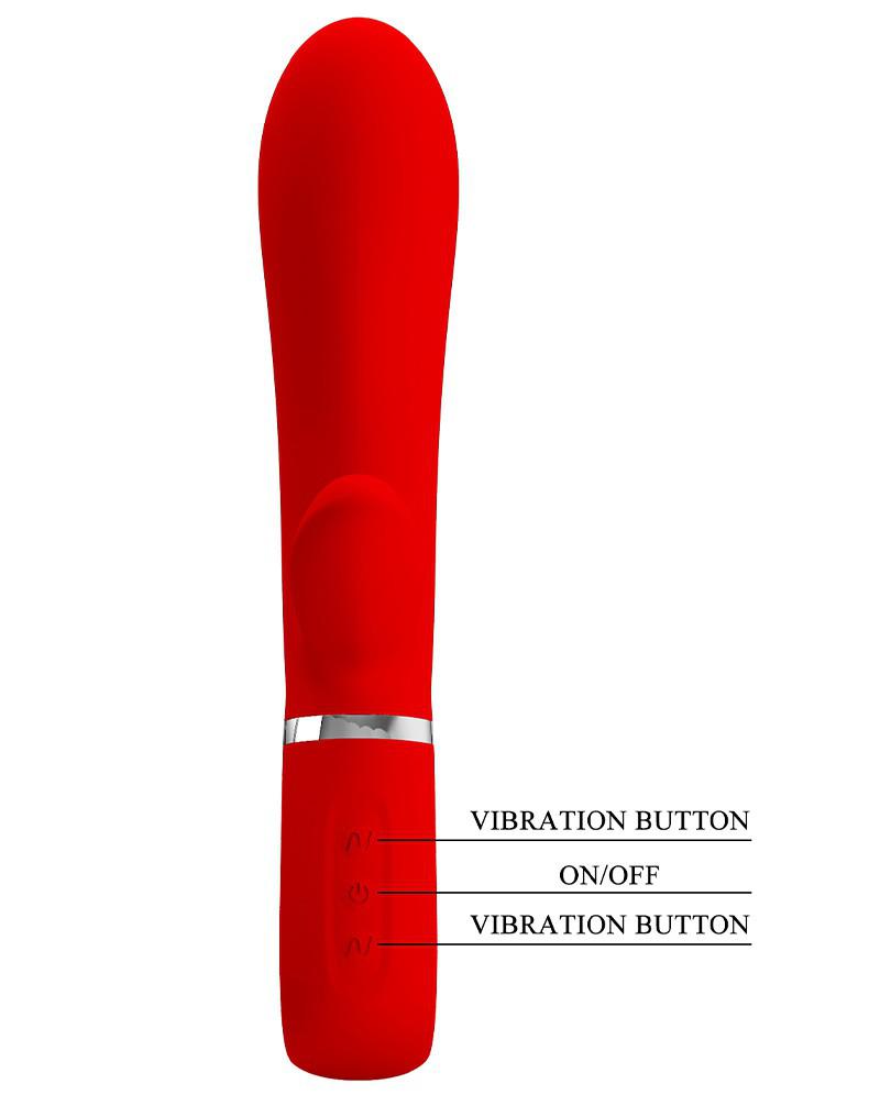 Pretty Love - Thomas - Rabbit Vibrator - Rood-Laced-up.nl