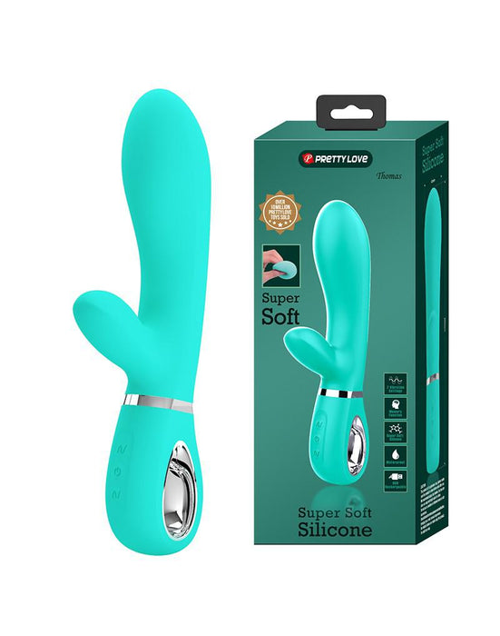 Pretty Love - Thomas - Rabbit Vibrator - Turquoise-Laced-up.nl