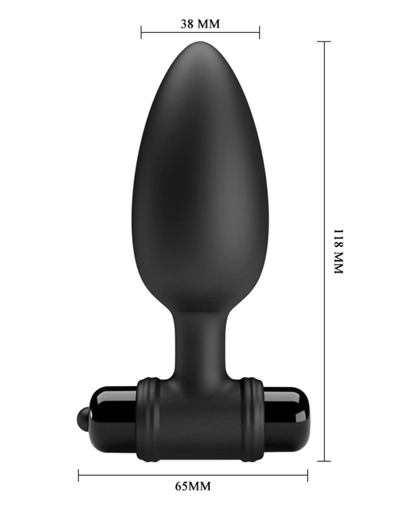Pretty Love - Vibrerende Buttplug Vibra Buttplug II - Zwart-Laced-up.nl