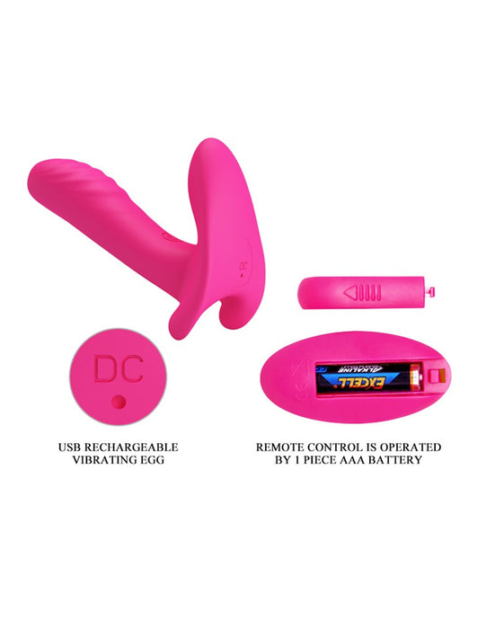 Pretty Love - Vinger Vibrator- Panty Vibrator- Partner Vibrator 3-in-1 - Roze-Laced-up.nl