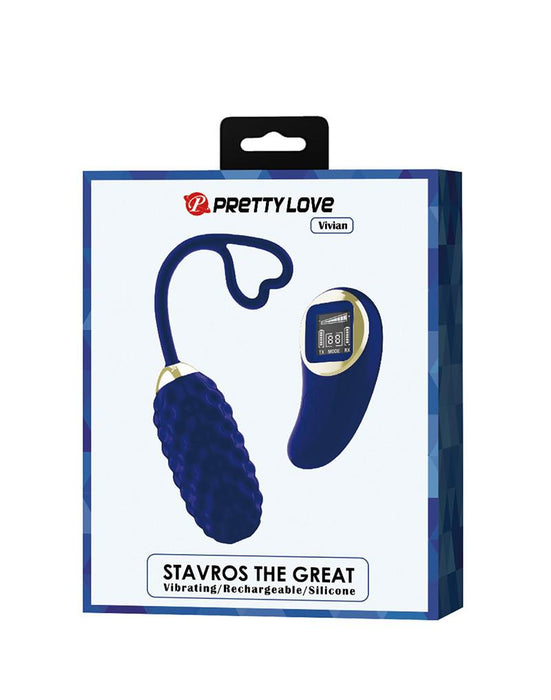 Pretty Love - Vivian - Vibrerend Eitje - Afstandsbediening met LCD Display - Donkerblauw-Laced-up.nl