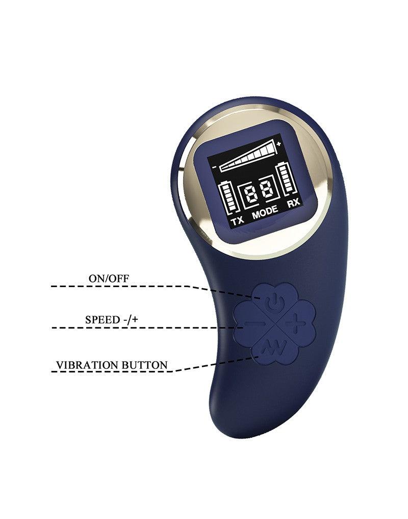 Pretty Love - Vivian - Vibrerend Eitje - Afstandsbediening met LCD Display - Donkerblauw-Laced-up.nl
