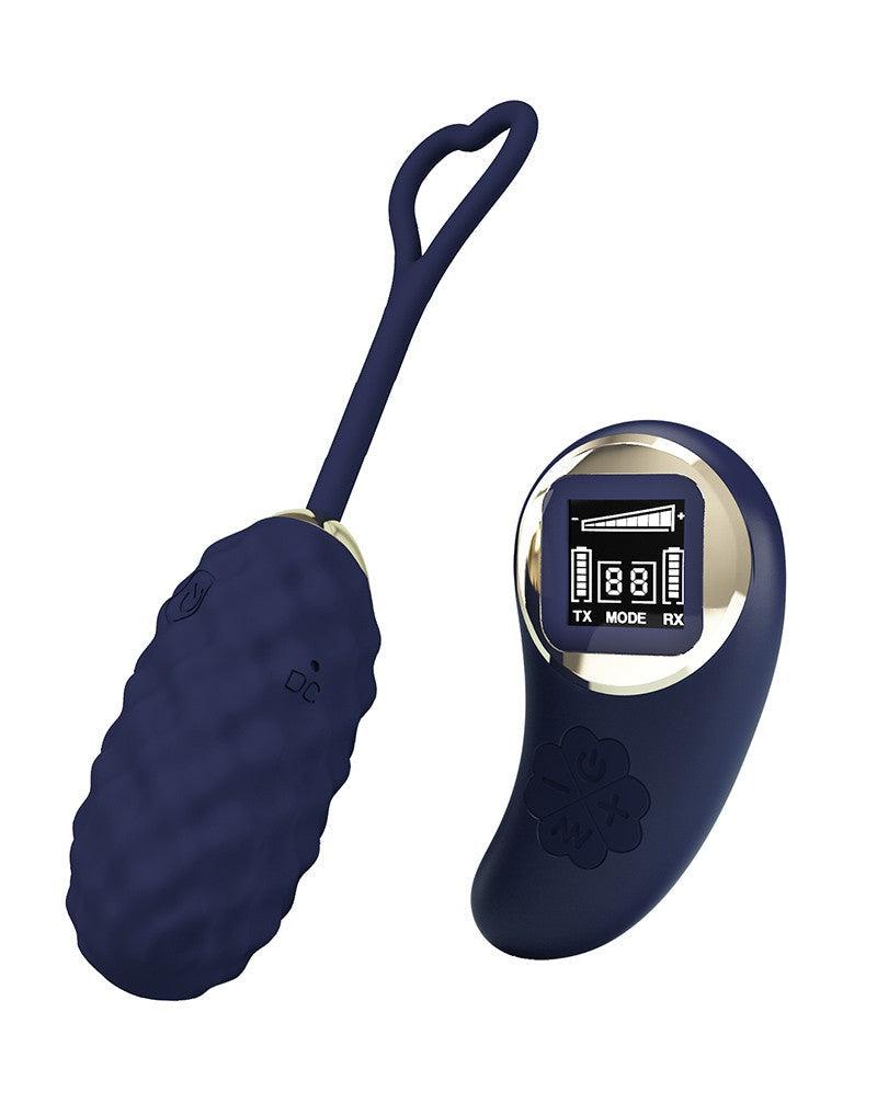 Pretty Love - Vivian - Vibrerend Eitje - Afstandsbediening met LCD Display - Donkerblauw-Laced-up.nl