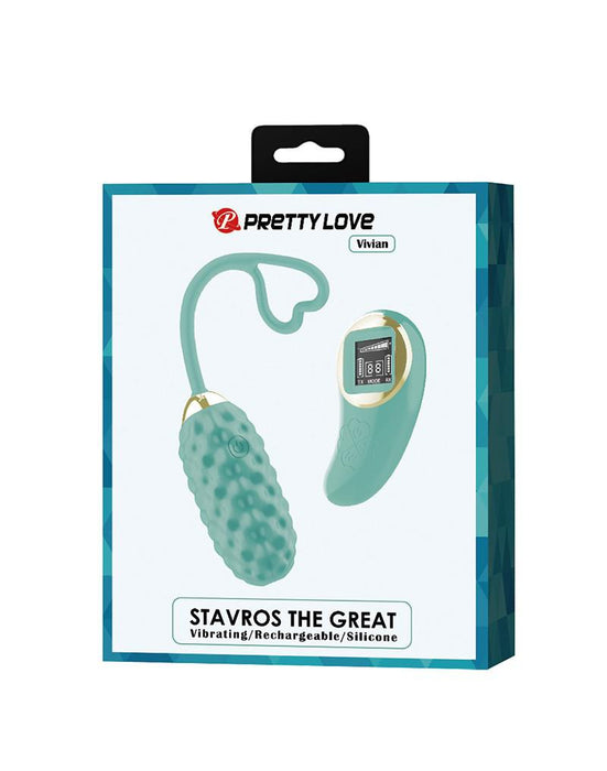 Pretty Love - Vivian - Vibrerend Eitje - Afstandsbediening met LCD Display - Lichtblauw-Laced-up.nl