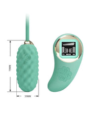 Pretty Love - Vivian - Vibrerend Eitje - Afstandsbediening met LCD Display - Lichtblauw-Laced-up.nl