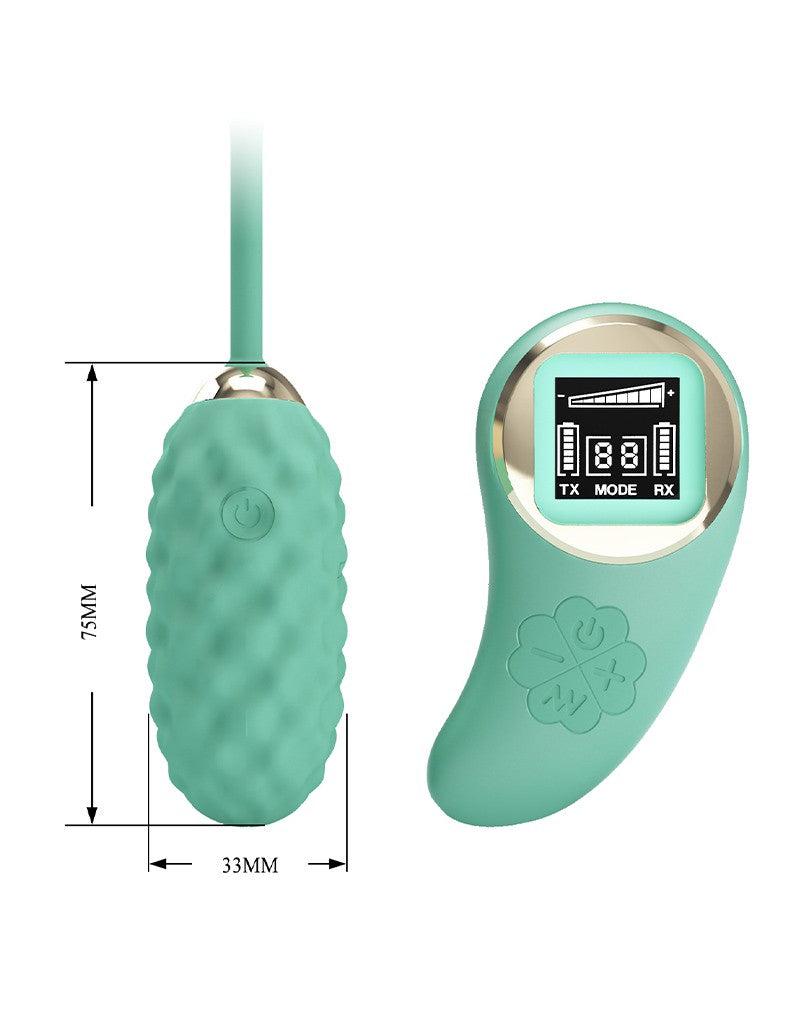 Pretty Love - Vivian - Vibrerend Eitje - Afstandsbediening met LCD Display - Lichtblauw-Laced-up.nl