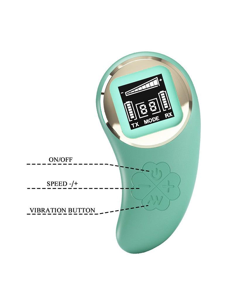 Pretty Love - Vivian - Vibrerend Eitje - Afstandsbediening met LCD Display - Lichtblauw-Laced-up.nl