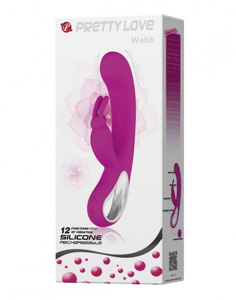 Pretty Love - Webb - Rabbit Vibrator - Roze-Laced-up.nl