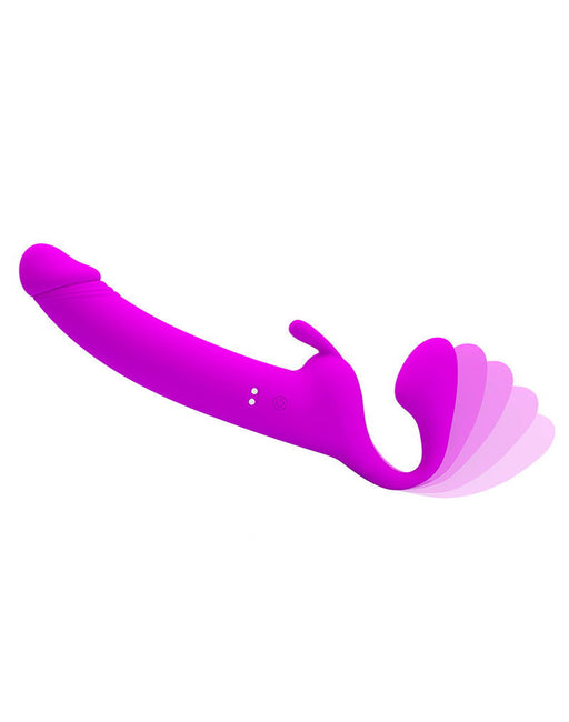 Pretty Love - Zanini - Vibrerende Strapless Strap-On - Diep Roze-Erotiekvoordeel.nl