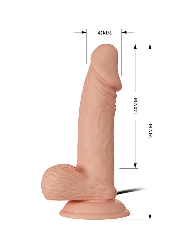 Pretty Love - Zebulon - Realistische Vibrerende Dildo - Lichte Huidskleur - Met afstandsbediening-Laced-up.nl