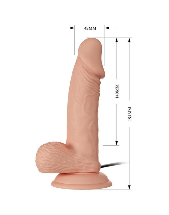 Pretty Love - Zebulon - Realistische Vibrerende Dildo - Lichte Huidskleur - Met afstandsbediening-Laced-up.nl